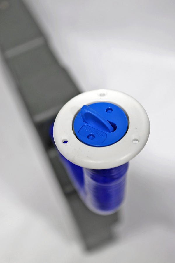 Flat water tank 45L (LLDPE) grey with filler cap (behind rear seat)