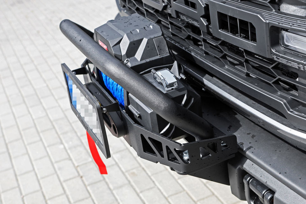 Lightweight Folding Winch License Plate Bracket