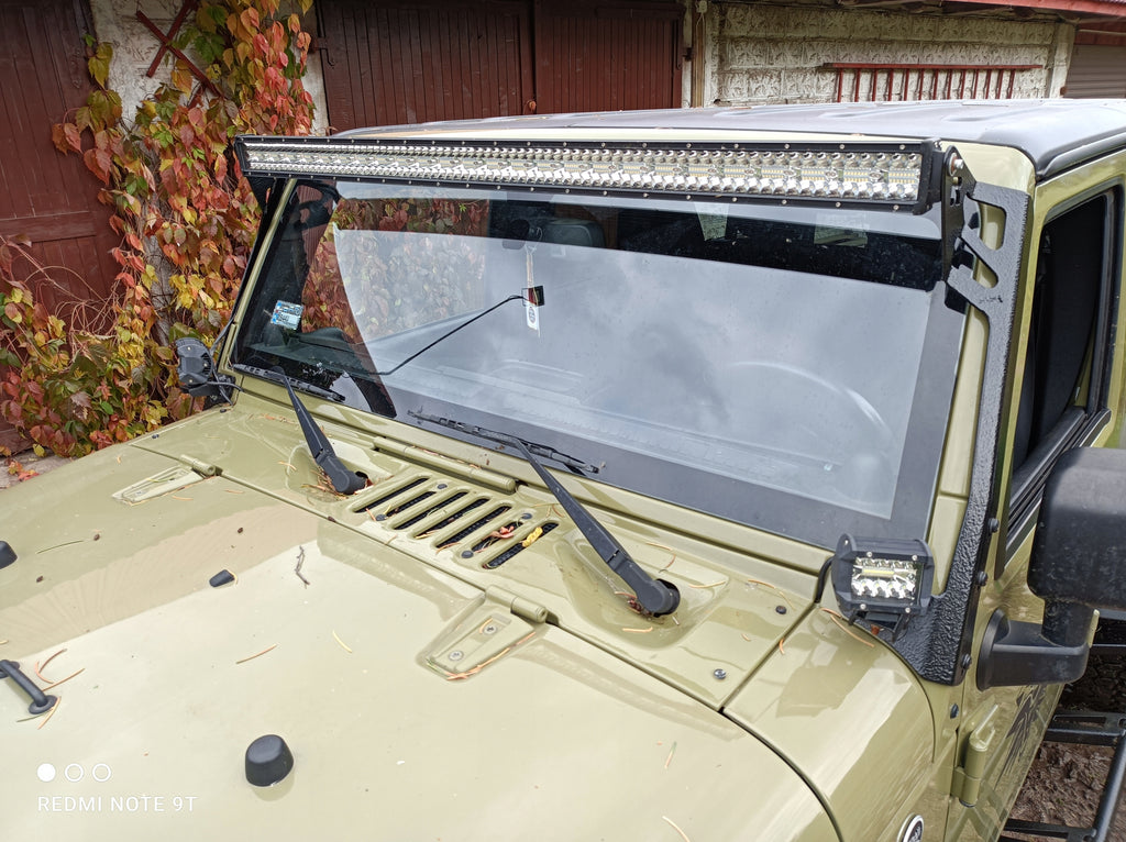 Kombi-Halterung 52" LED-Bar & Zusatzscheinwerfer – Jeep Wrangler JK JKU