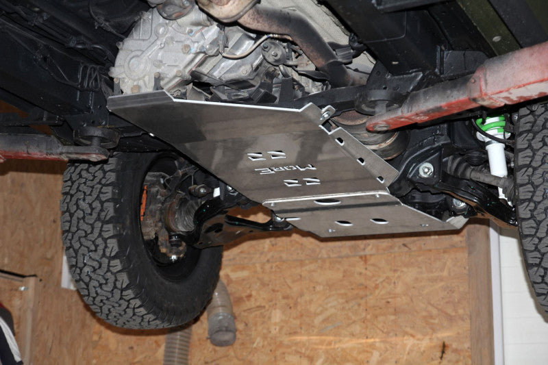 Aluminium Unterfahrschutz Motor & Lenkung Toyota Hilux 7 Vigo 2005-2011 mit Seilwindenstoßstange