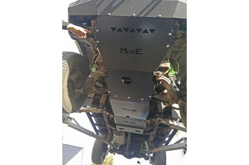 Aluminium Unterfahrschutz Motor & Lenkung Toyota Land Cruiser J90 J95 mit OM-Z012 Stoßstange