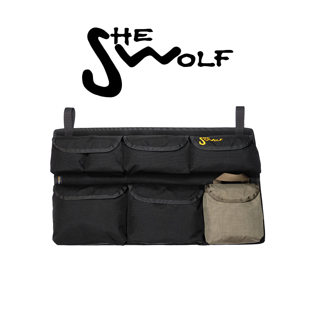 Side window organizer for Jeep Wrangler JLU with first aid kit or replaceable tear-off bag