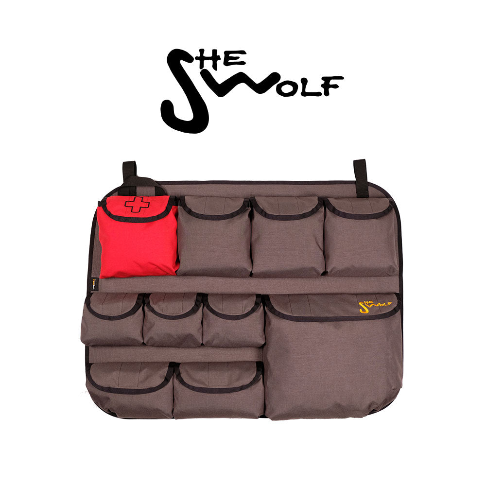 SHE-WOLF side window organizer for Nissan Primastar L1 (2001–2014) with first aid kit or removable tear-off bag